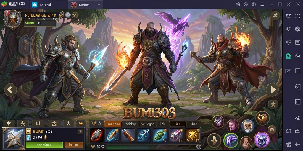Tampilan menarik dari gameplay BUMI303 yang mendebarkan.