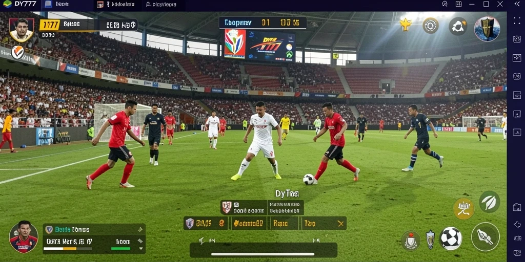 Tampilan dinamis dari pertandingan sepak bola di DY777.