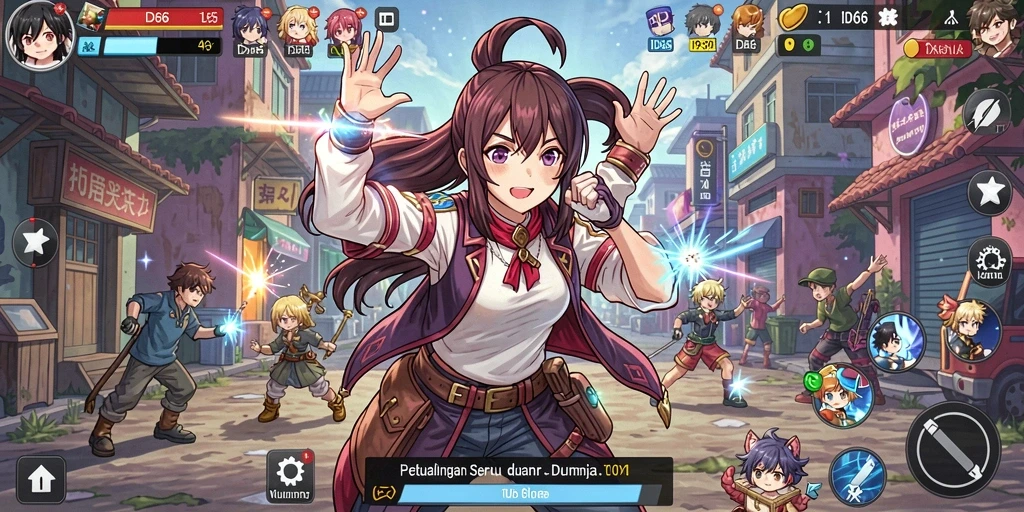 Tampilan gameplay yang menarik dan penuh warna dari ID66.