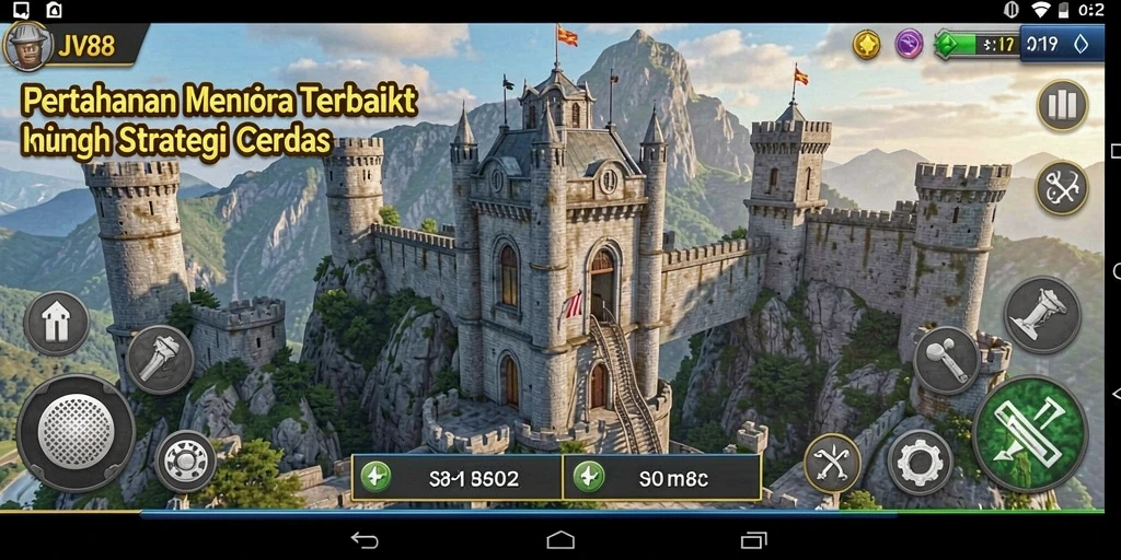 Tangkapan layar JV88 menampilkan aksi seru dalam game Tower Defense yang menantang.