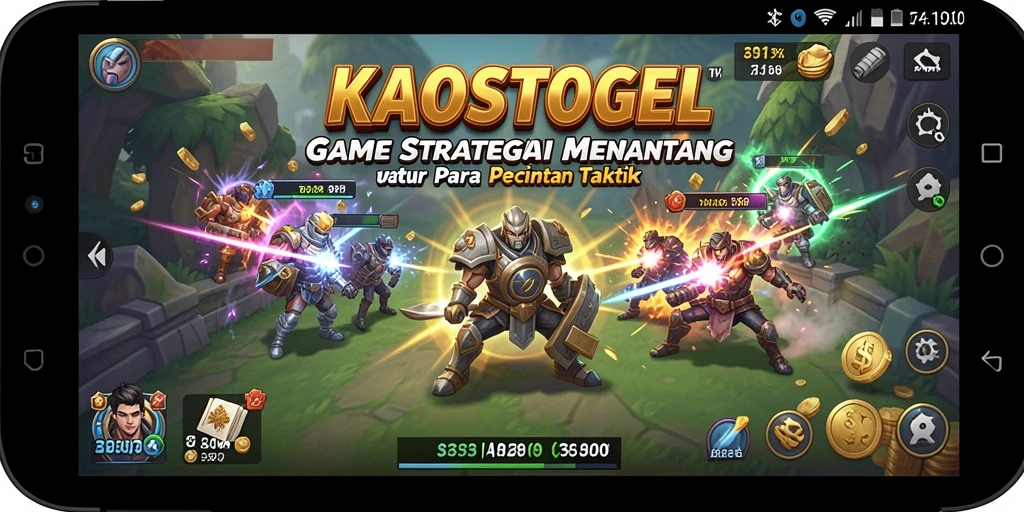 Tampilan gameplay KAOSTOGEL dengan elemen strategi yang mendalam.