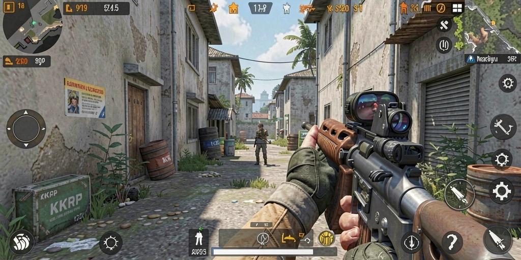 Gameplay seru KKRP dengan aksi menembak yang mendebarkan.