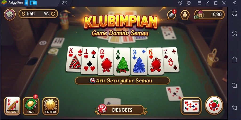 Tampilan menarik dari gameplay Domino di KLUBIMPIAN.