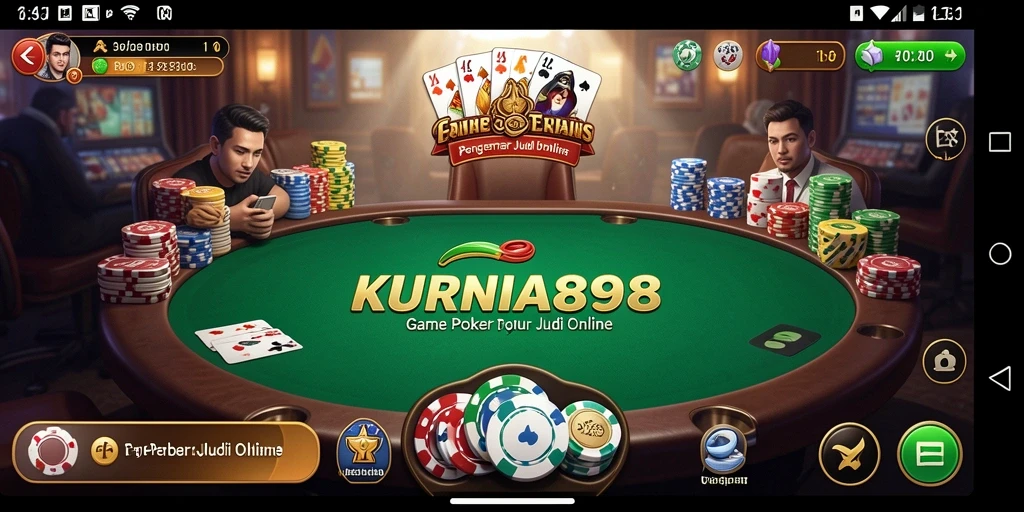 Tampilan gameplay seru dalam KURNIA898 menampilkan keseruan Poker.