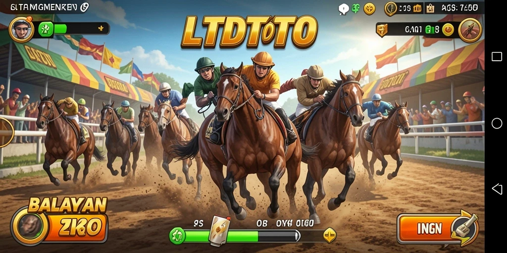 Tampilan gameplay balapan yang mendebarkan di LTDTOTO.