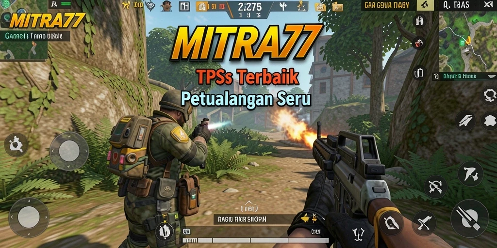 Screenshot gameplay MITRA77 yang menampilkan aksi seru dalam TPS.
