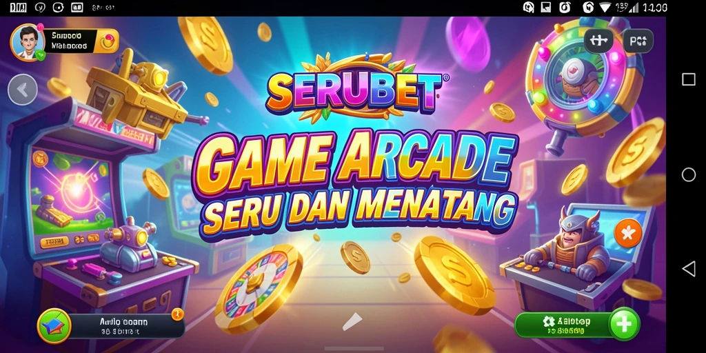 Tampilan seru gameplay arcade dalam SERUBET yang menghibur.