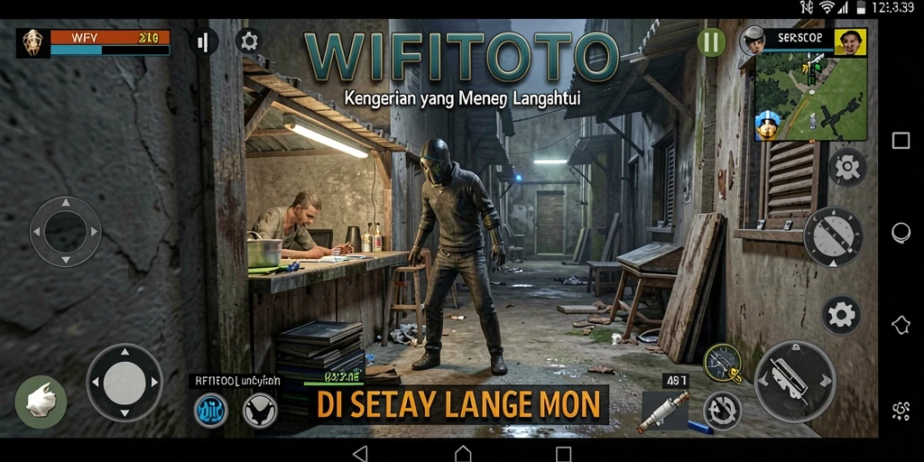Screenshot gameplay menegangkan dari WIFITOTO menciptakan suasana horor yang mendalam.